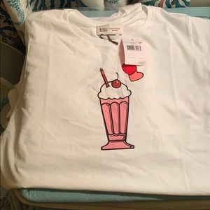 Kate spade Archie milkshake tshirt size large new
